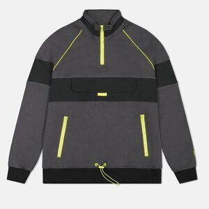 WeSC Mockneck 1/4 Zip Asphalt Pullover: Men's Small, Women's Medium